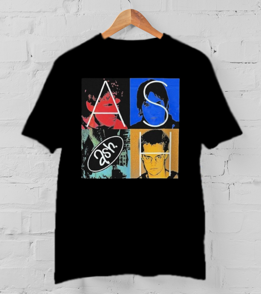 Ash Band Pop Art Style Faces Collage T-Shirt