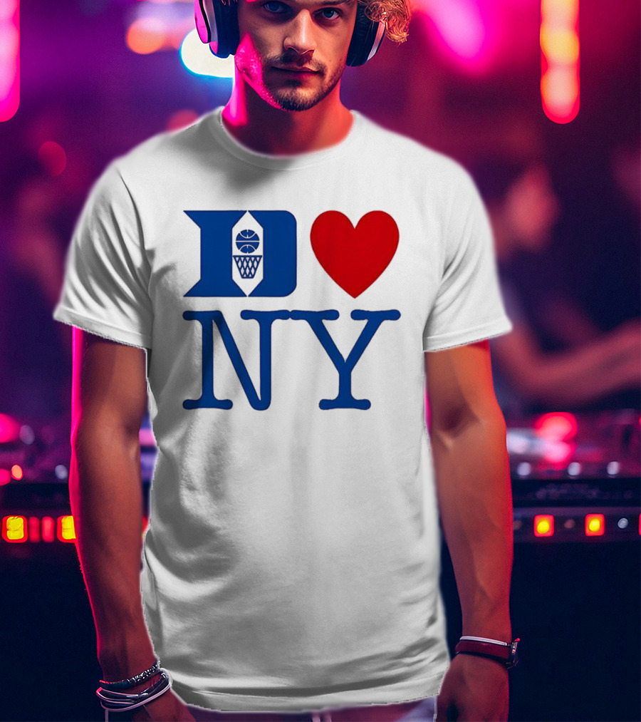 Duke Heart NY Basketball Symbol T-Shirt