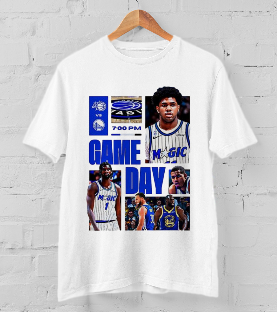 Orlando Magic Vs Golden State Warriors NBA Game Day 2025 7:00 PM T-Shirt