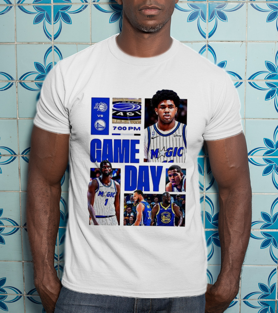 Orlando Magic Vs Golden State Warriors NBA Game Day 2025 7:00 PM T-Shirt