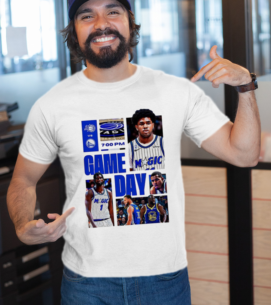 Orlando Magic Vs Golden State Warriors NBA Game Day 2025 7:00 PM T-Shirt