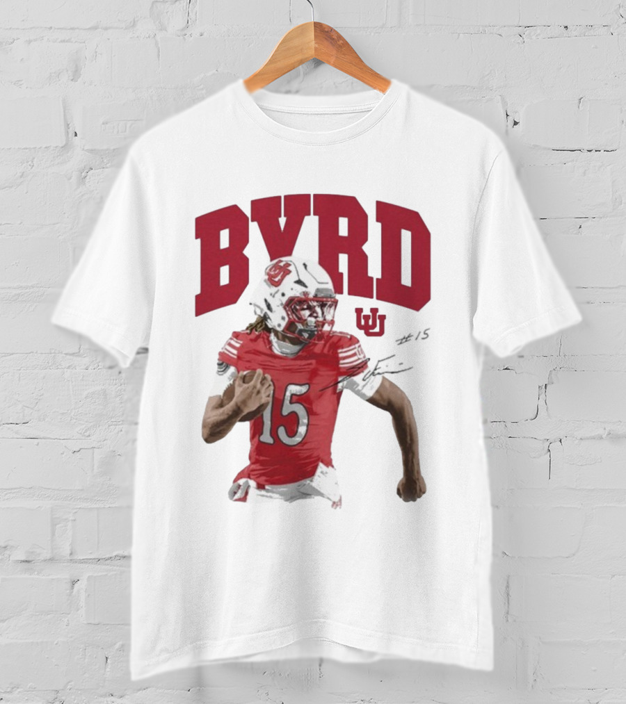 BYRD 15 Utah Utes Football Player Jersey T-Shirt