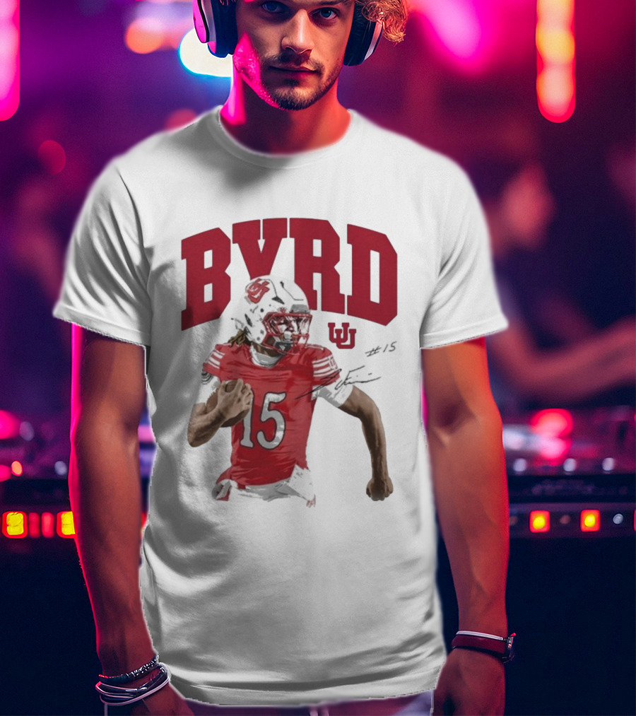 BYRD 15 Utah Utes Football Player Jersey T-Shirt