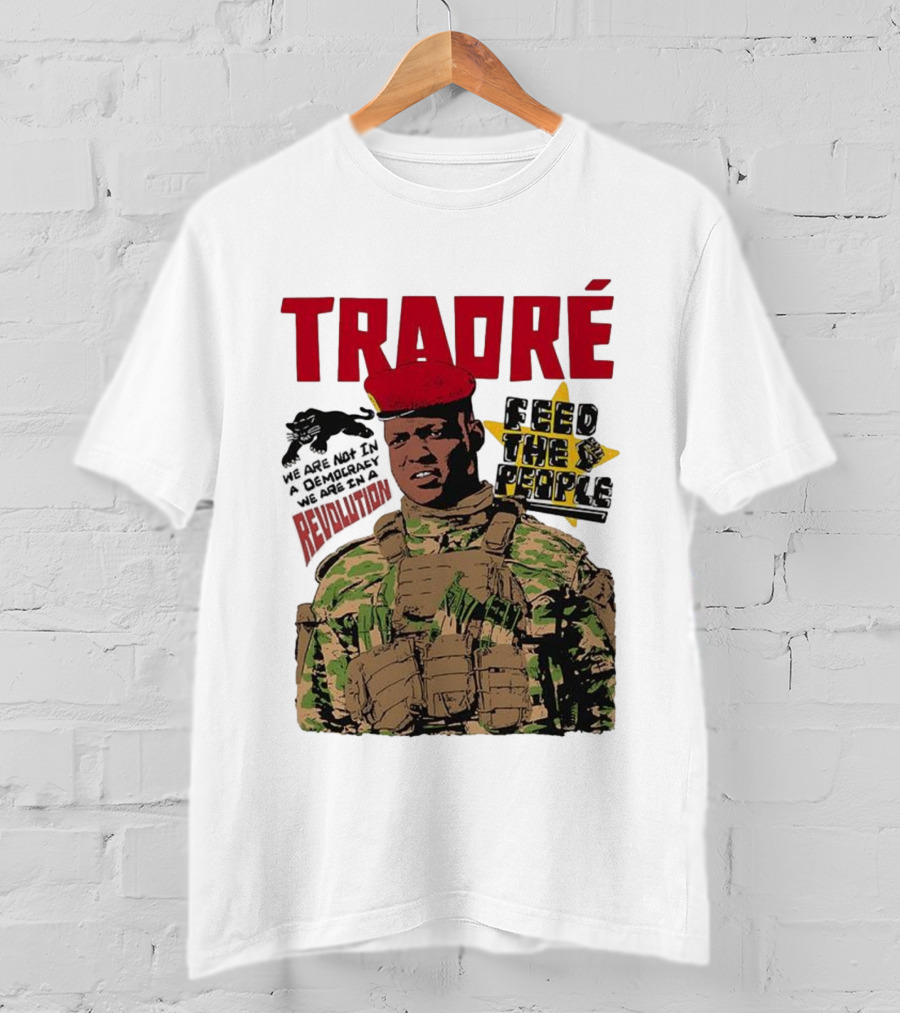 TRAORÉ Revolution Ibrahim Feed The People Burkina Faso T-Shirt