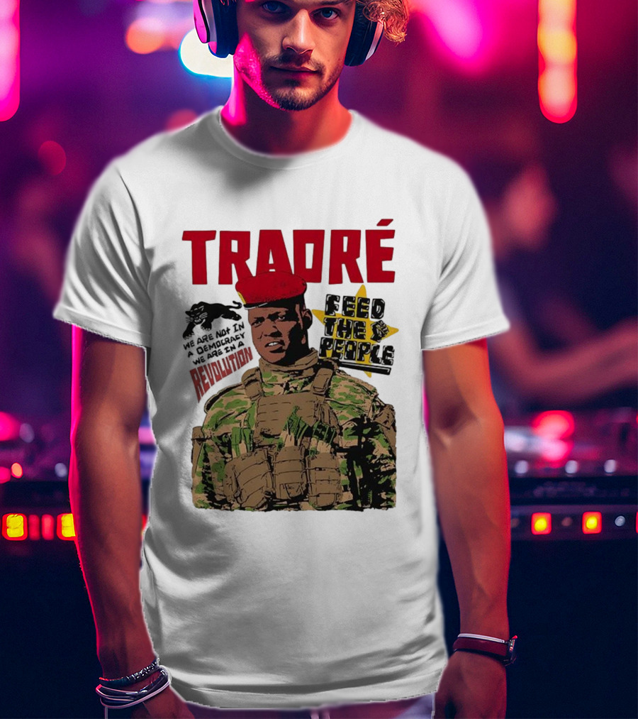 TRAORÉ Revolution Ibrahim Feed The People Burkina Faso T-Shirt
