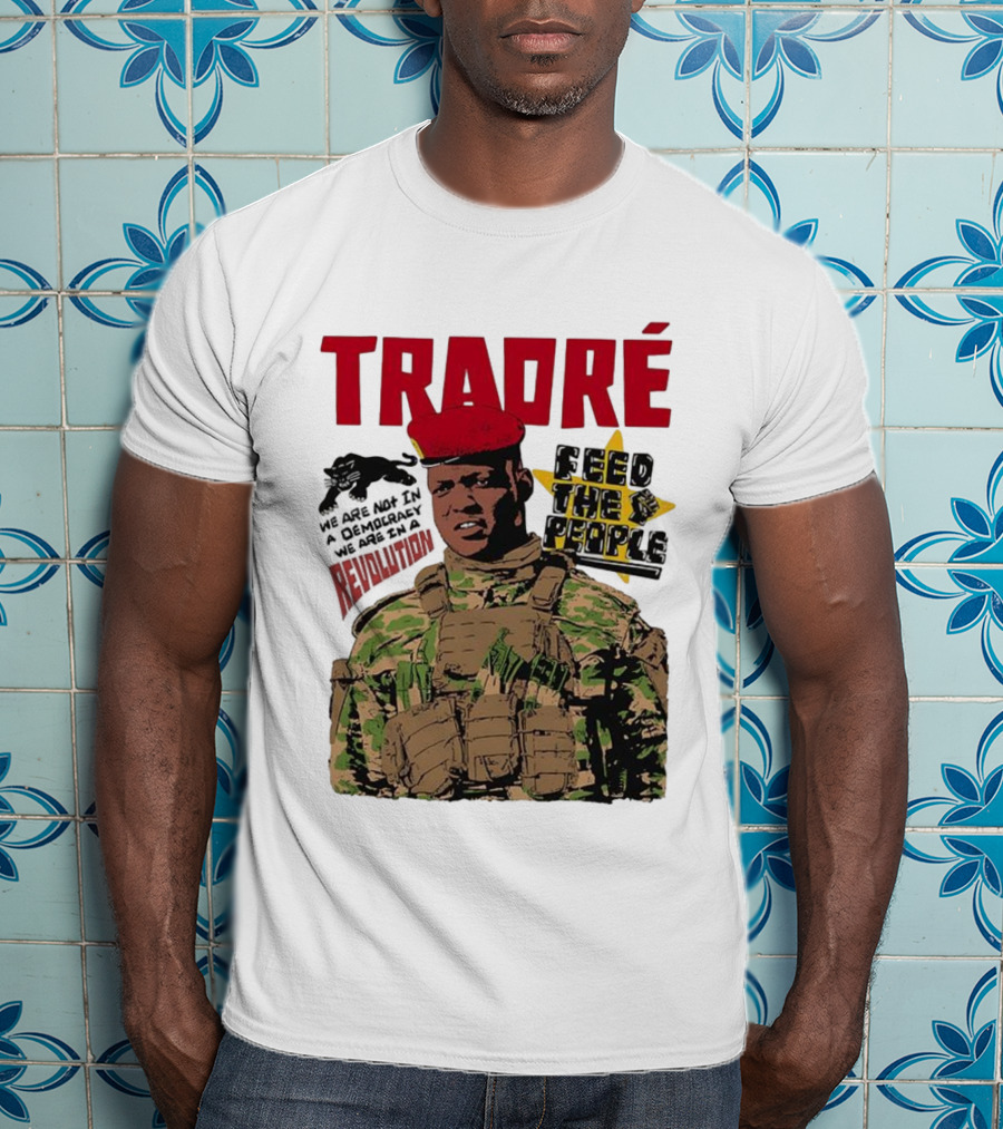 TRAORÉ Revolution Ibrahim Feed The People Burkina Faso T-Shirt