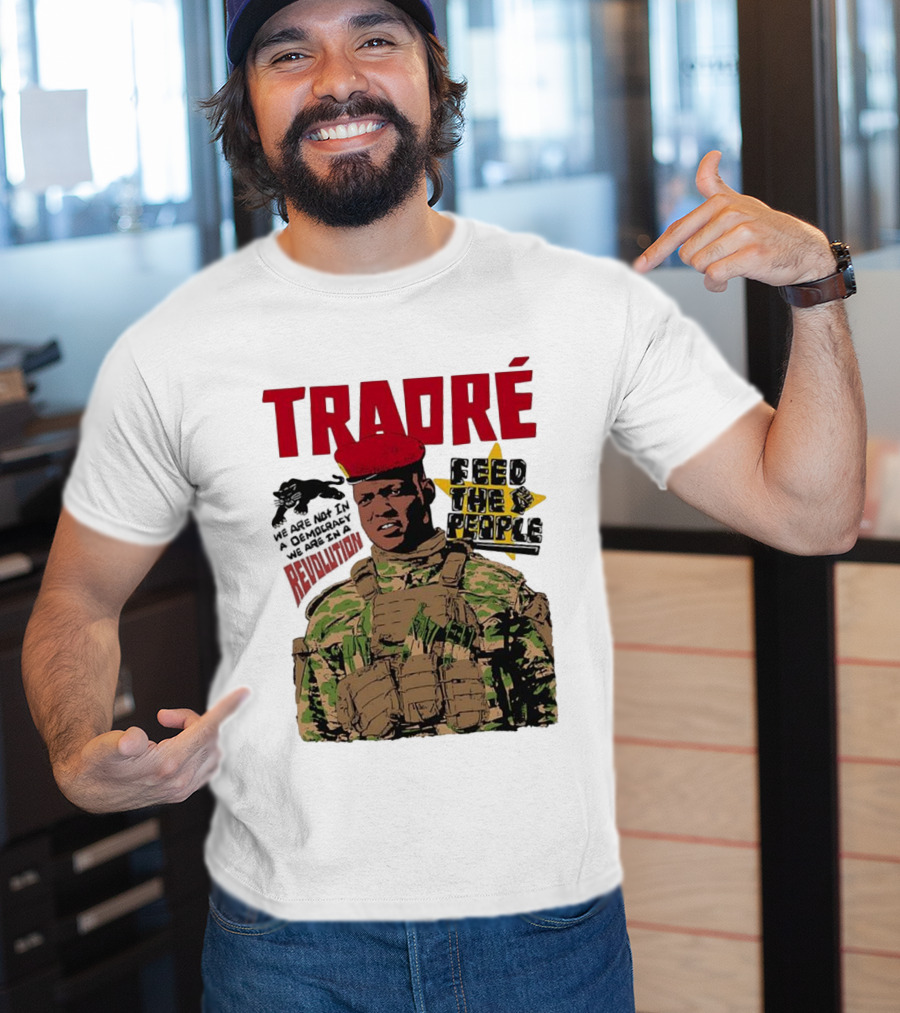 TRAORÉ Revolution Ibrahim Feed The People Burkina Faso T-Shirt