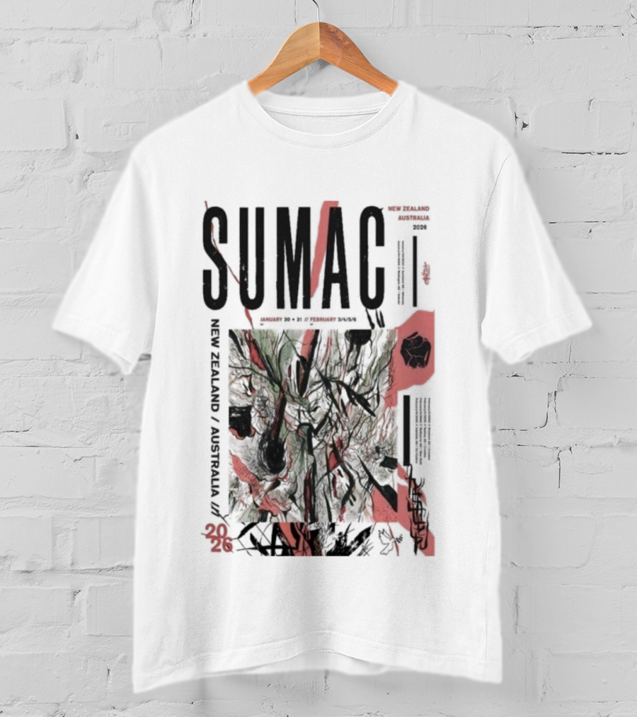 SUMAC New Zealand Australia Tour 2026 Band Concert Tour Dates T-Shirt