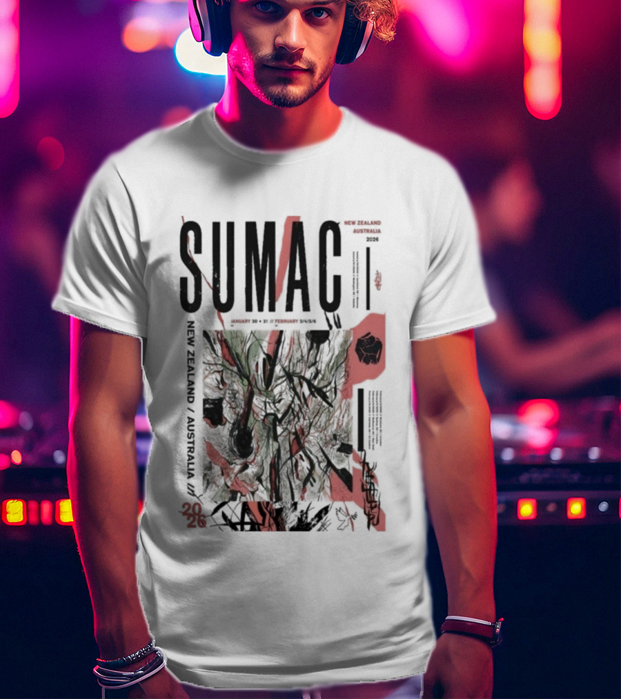 SUMAC New Zealand Australia Tour 2026 Band Concert Tour Dates T-Shirt