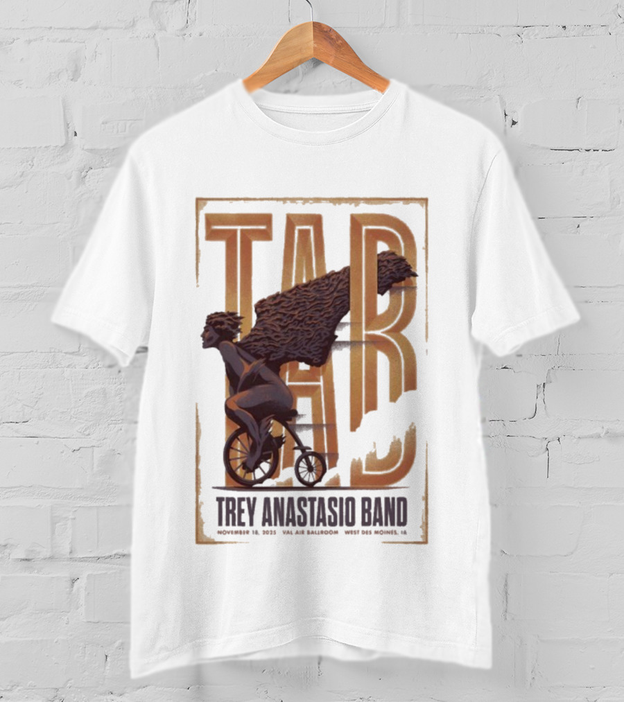 Trey Anastasio Band TAB Nov 18 2025 Val Air Ballroom West Des Moines Iowa Vintage Bicycle Rider T-Shirt