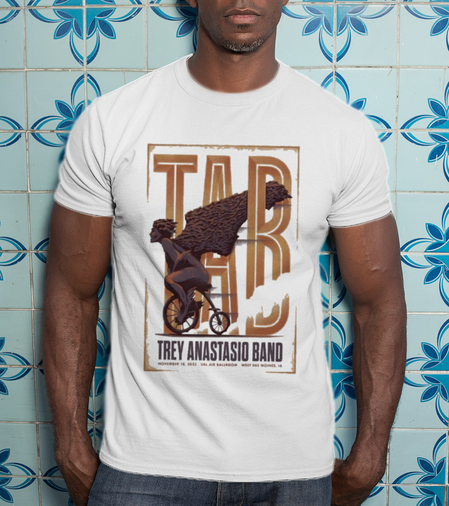 Trey Anastasio Band TAB Nov 18 2025 Val Air Ballroom West Des Moines Iowa Vintage Bicycle Rider T-Shirt
