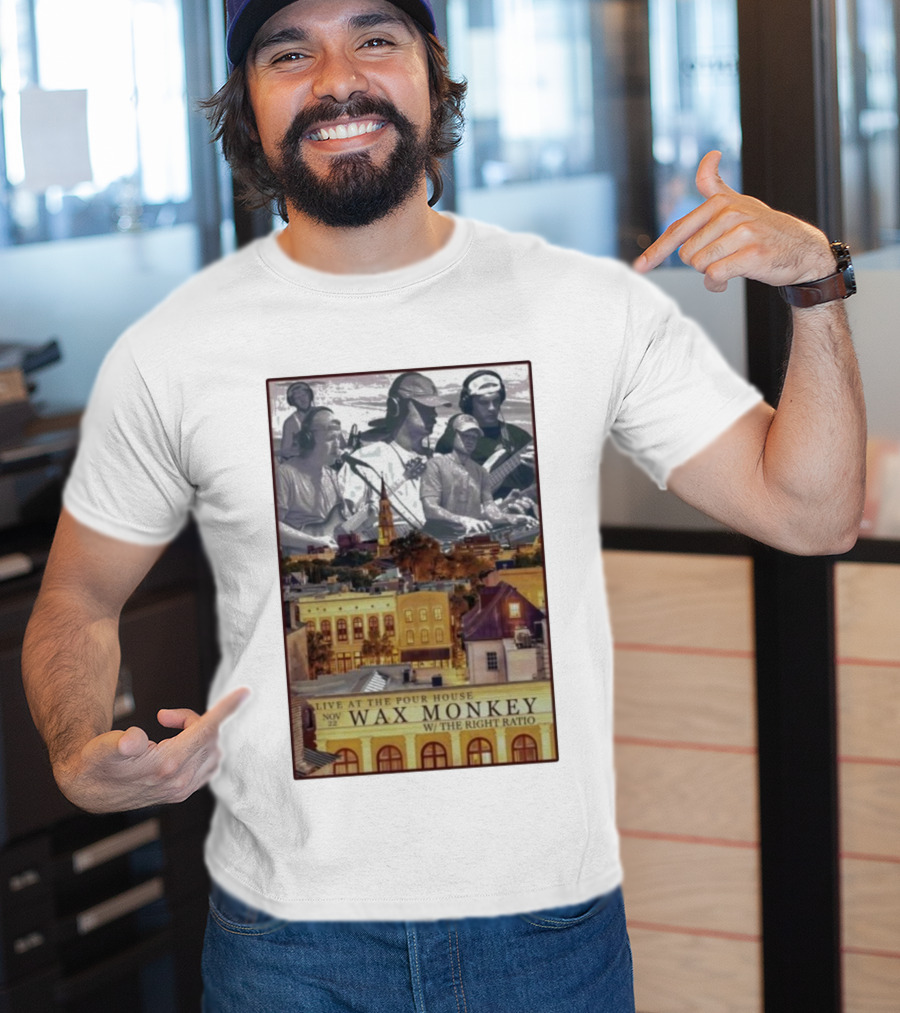 Live At The Pour House Nov 22 Wax Monkey With The Right Ratio Charleston T-Shirt