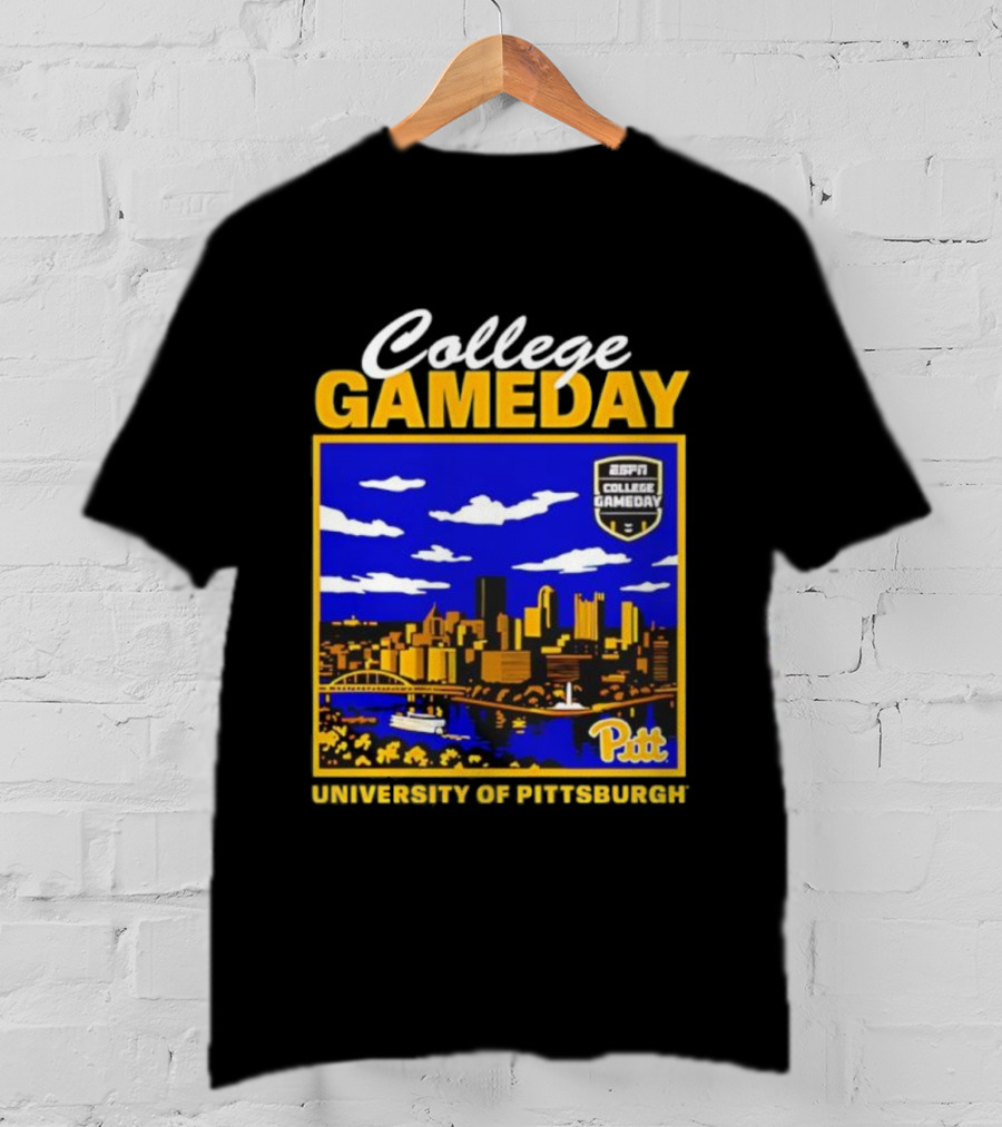 College Gameday ESPN Pitt Skyline University Of Pittsburgh T-Shirt