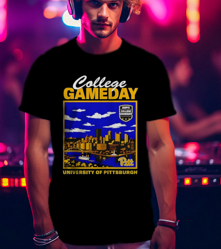 College Gameday ESPN Pitt Skyline University Of Pittsburgh T-Shirt