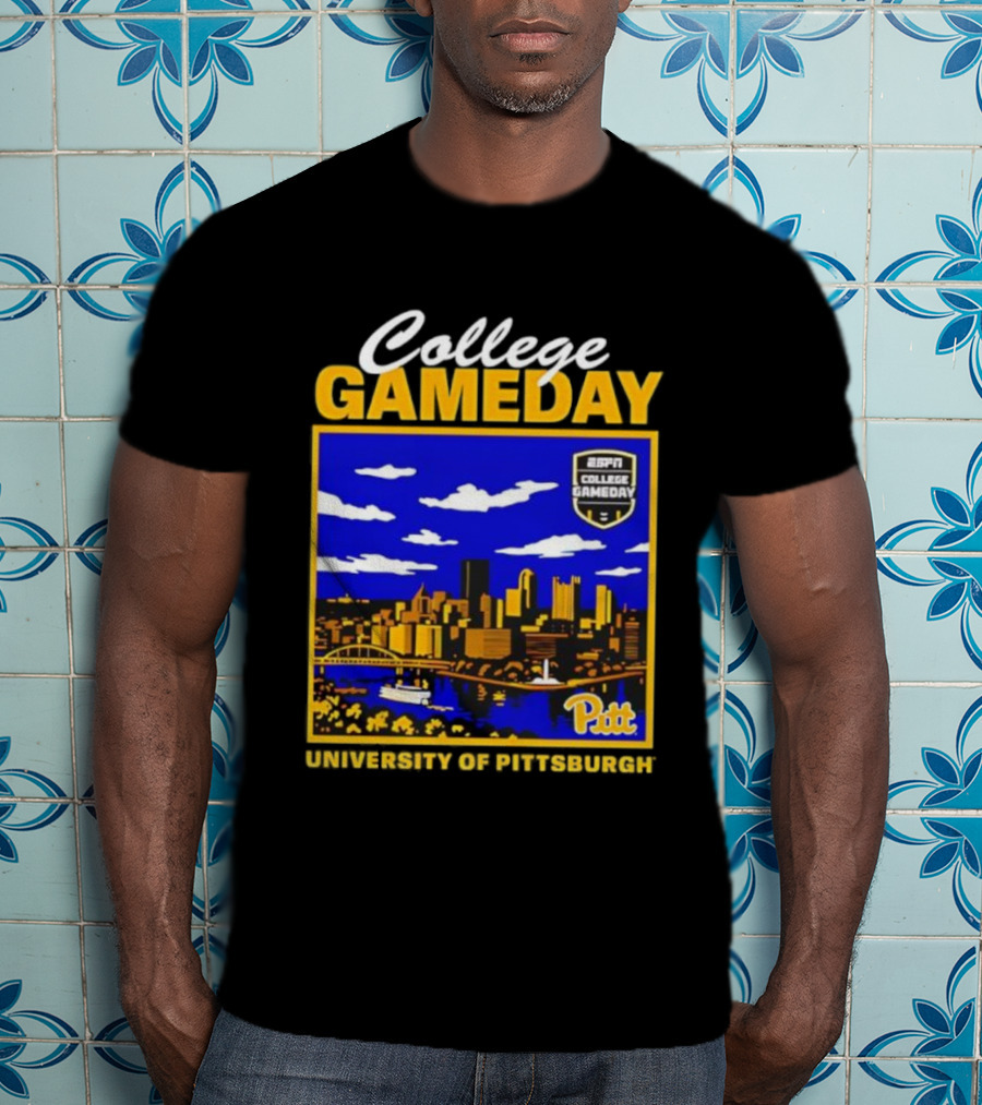 College Gameday ESPN Pitt Skyline University Of Pittsburgh T-Shirt