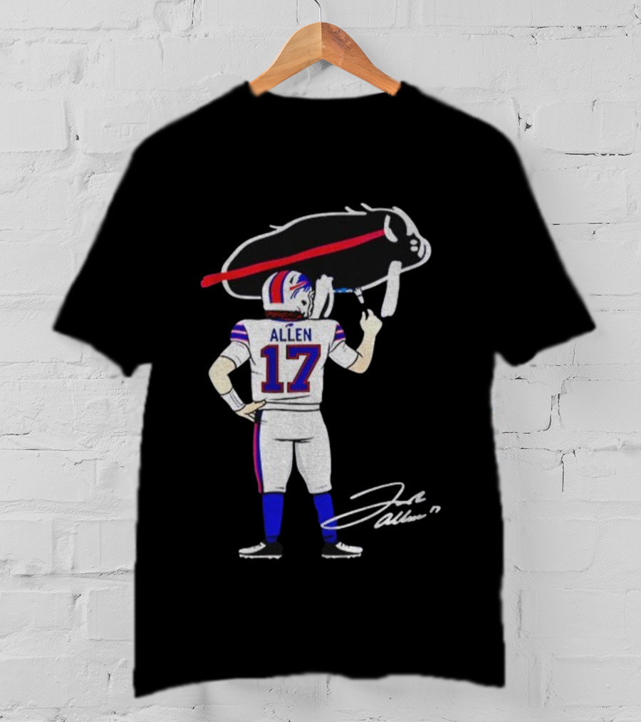 Josh Allen Buffalo Bills NFL Meme Signature 2025 T-Shirt