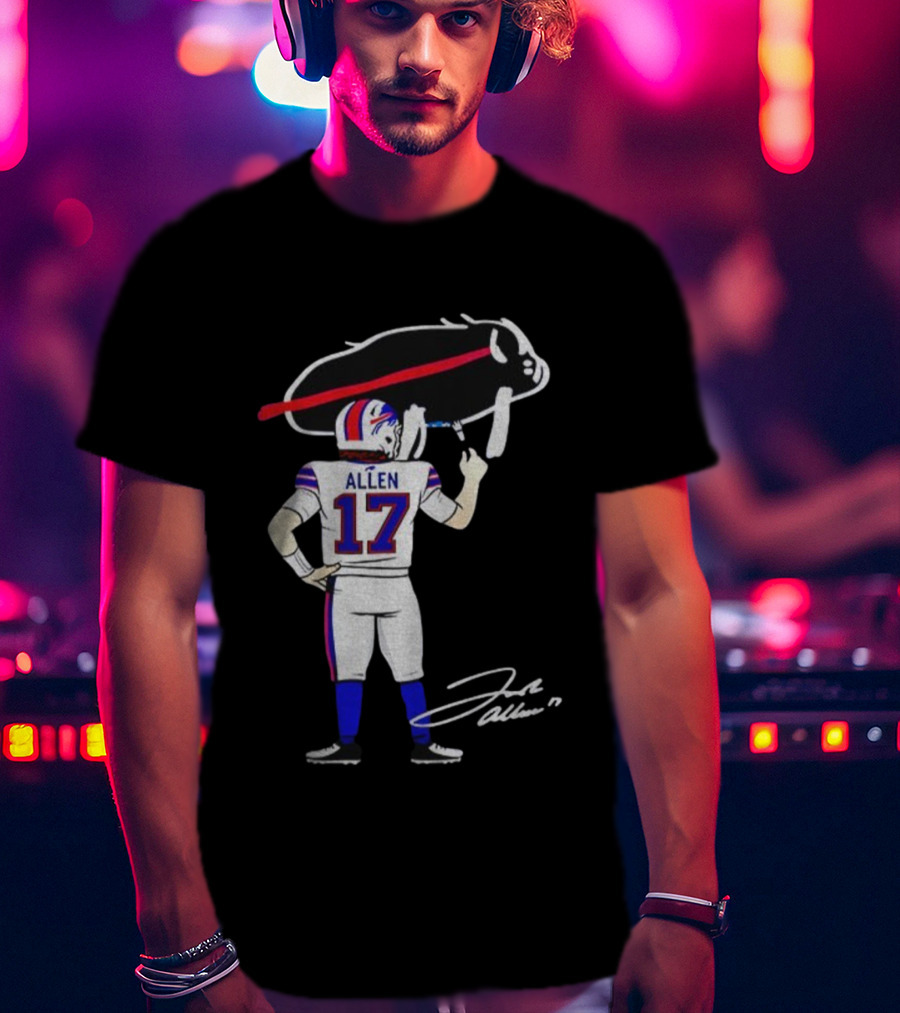 Josh Allen Buffalo Bills NFL Meme Signature 2025 T-Shirt