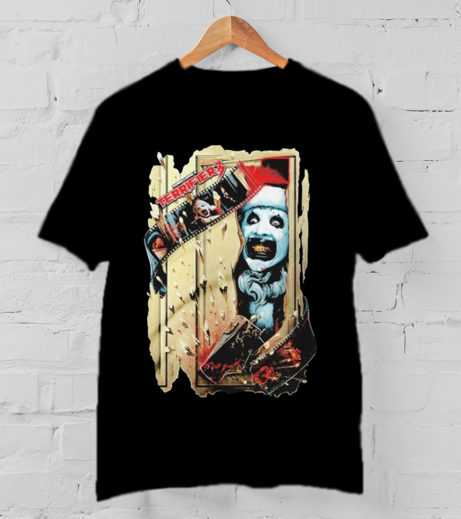 Terrifier 3 Chop House Horror Art The Clown Film Strip Scene T-Shirt