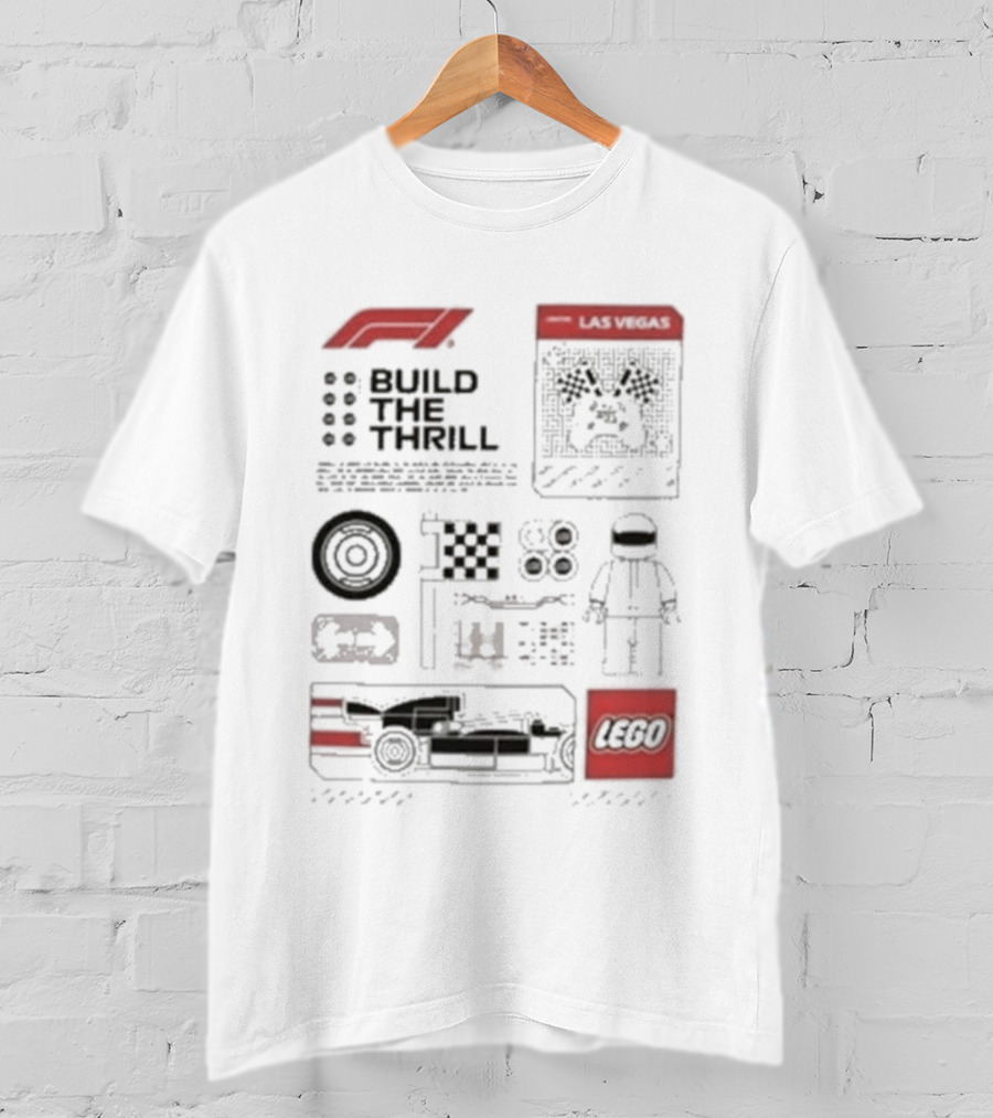 Build The Thrill Las Vegas Lego Formula 1 Grand Prix T-Shirt