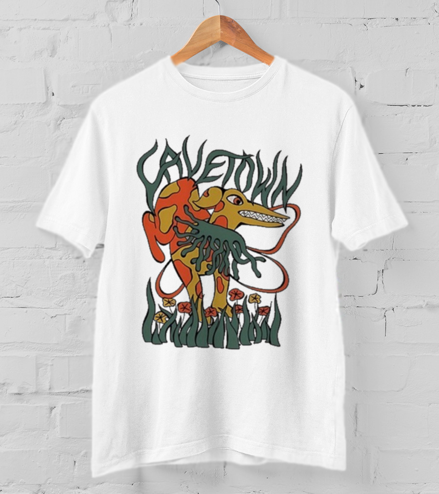 Cavetown Dragon Dog Creature Floral Elements T-Shirt