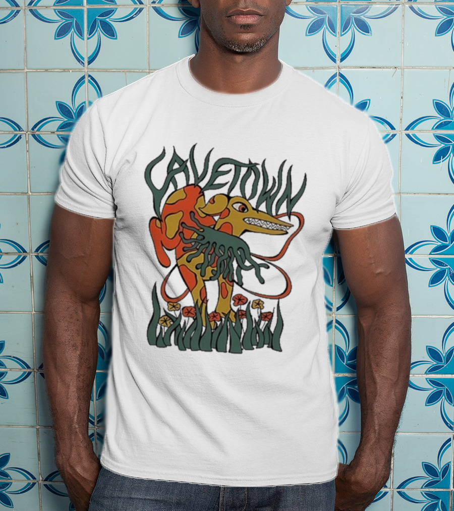 Cavetown Dragon Dog Creature Floral Elements T-Shirt