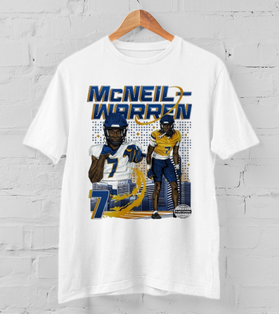 McNeil-Warren Number 7 Planet Euphoria Football Cityscape T-Shirt