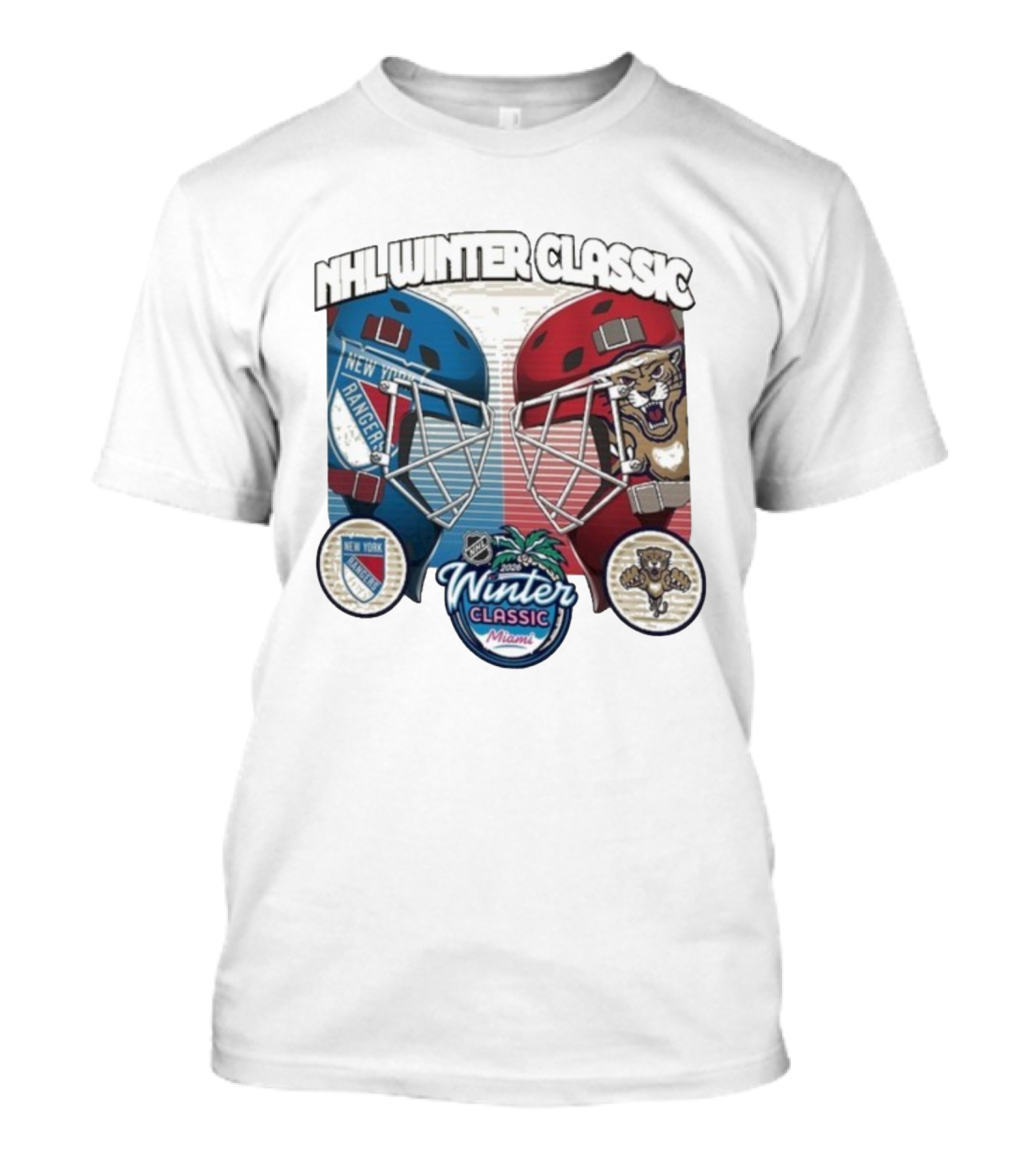 NHL Winter Classic 2026 Miami Florida Panthers New York Rangers Matchup T-Shirt