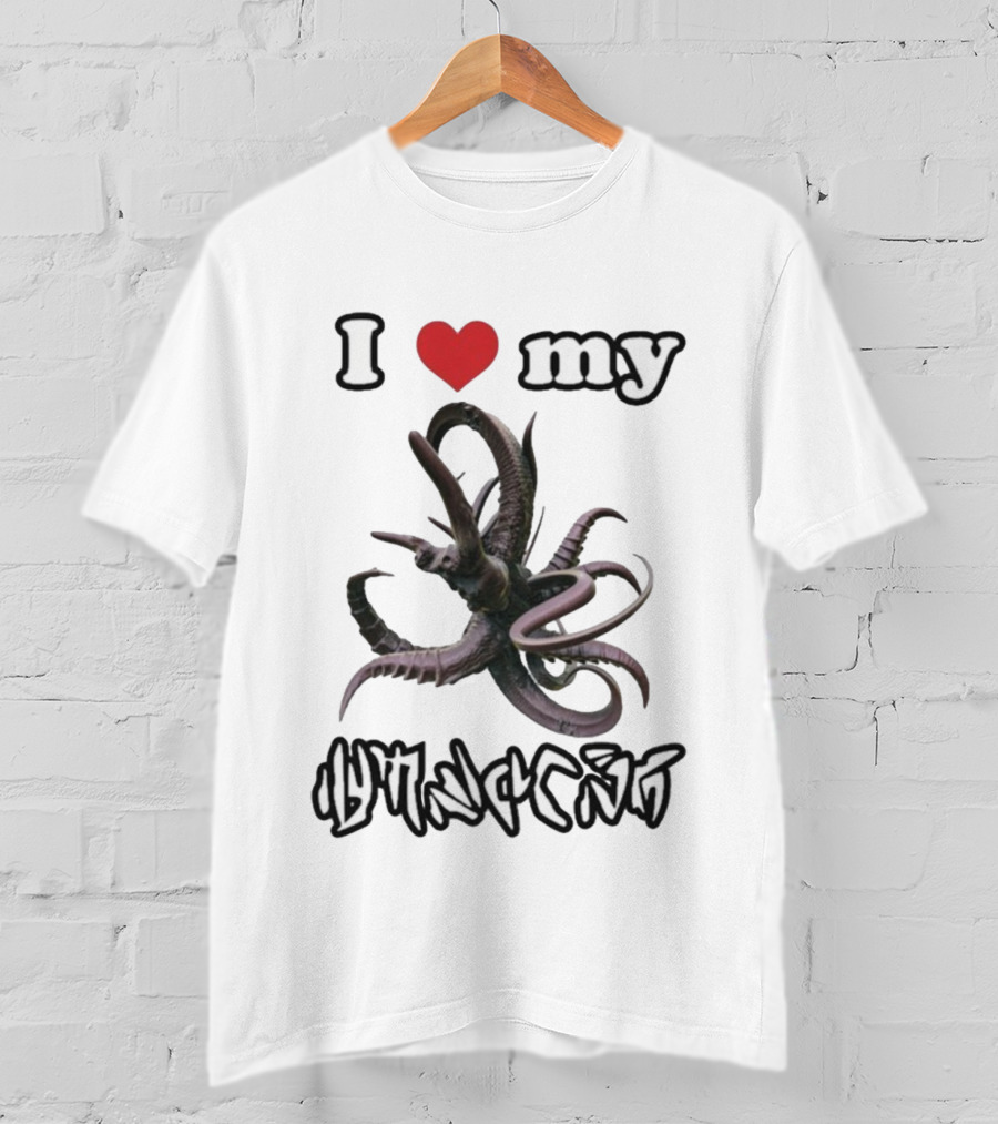 I Love My Tentacled Alien Creature T-Shirt