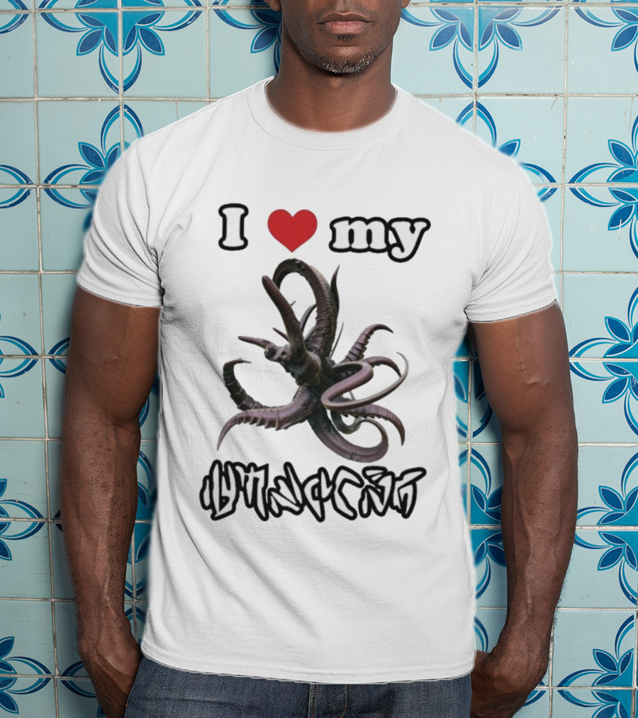 I Love My Tentacled Alien Creature T-Shirt