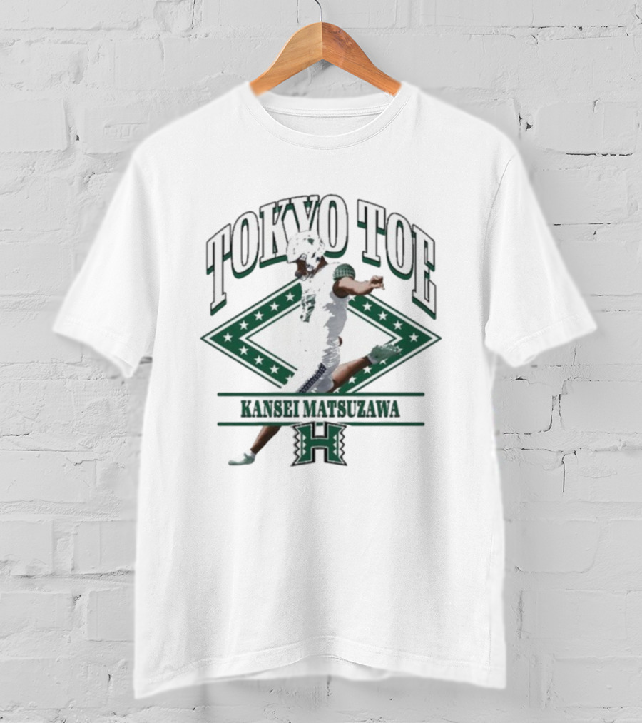 Tokyo Toe Kansei Matsuzawa Hawaii Rainbow Warriors Football Kicker T-Shirt