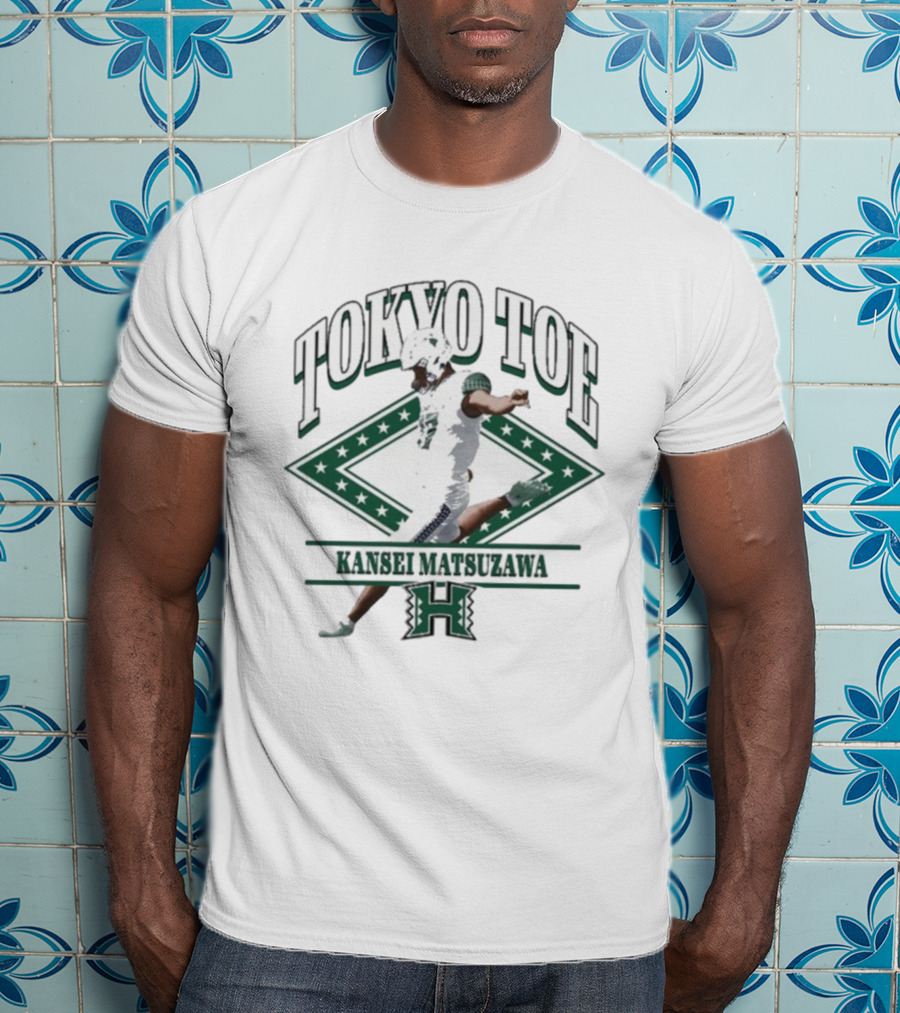 Tokyo Toe Kansei Matsuzawa Hawaii Rainbow Warriors Football Kicker T-Shirt