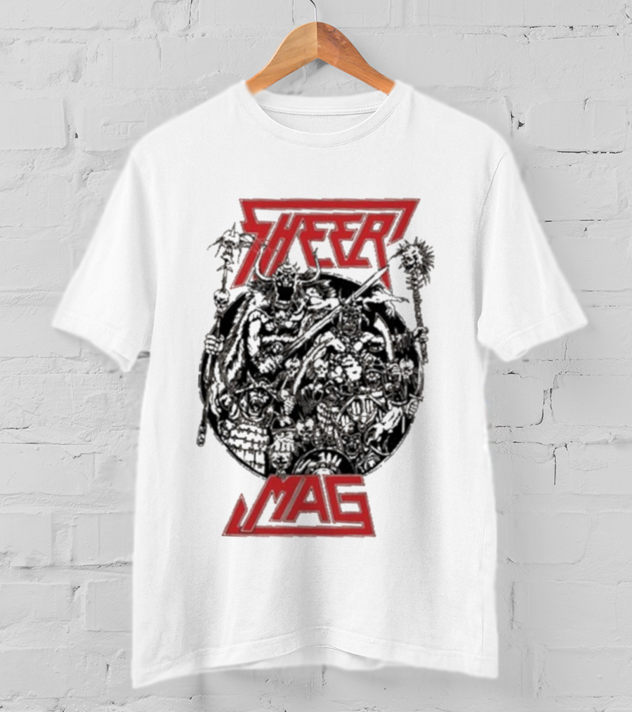 Sheer Mag Mag Album Band Name Red Text Graphic T-Shirt