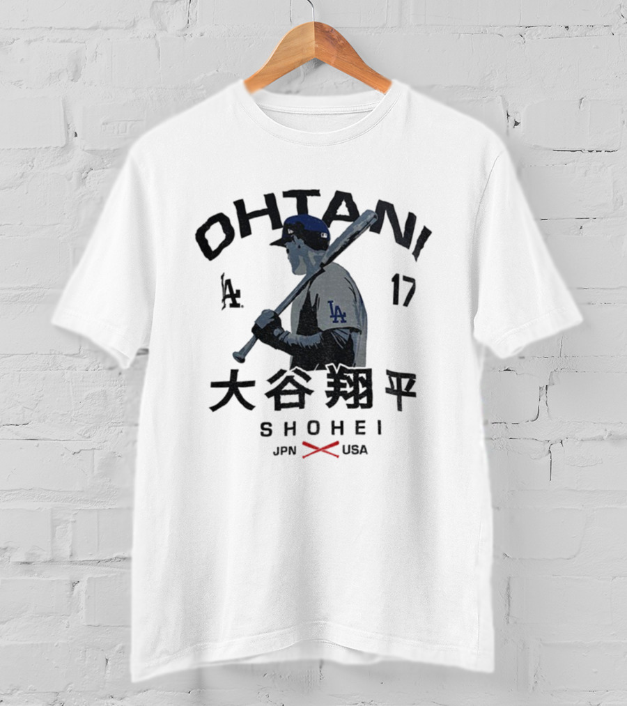 Los Angeles Blue Number 17 Ohtani Shohei JPN USA Baseball Vintage 2025 T-Shirt