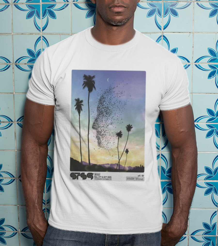 STS9 Nov 21 22 2025 The Bellwether Los Angeles CA Palm Trees And Birds Sky Scene T-Shirt
