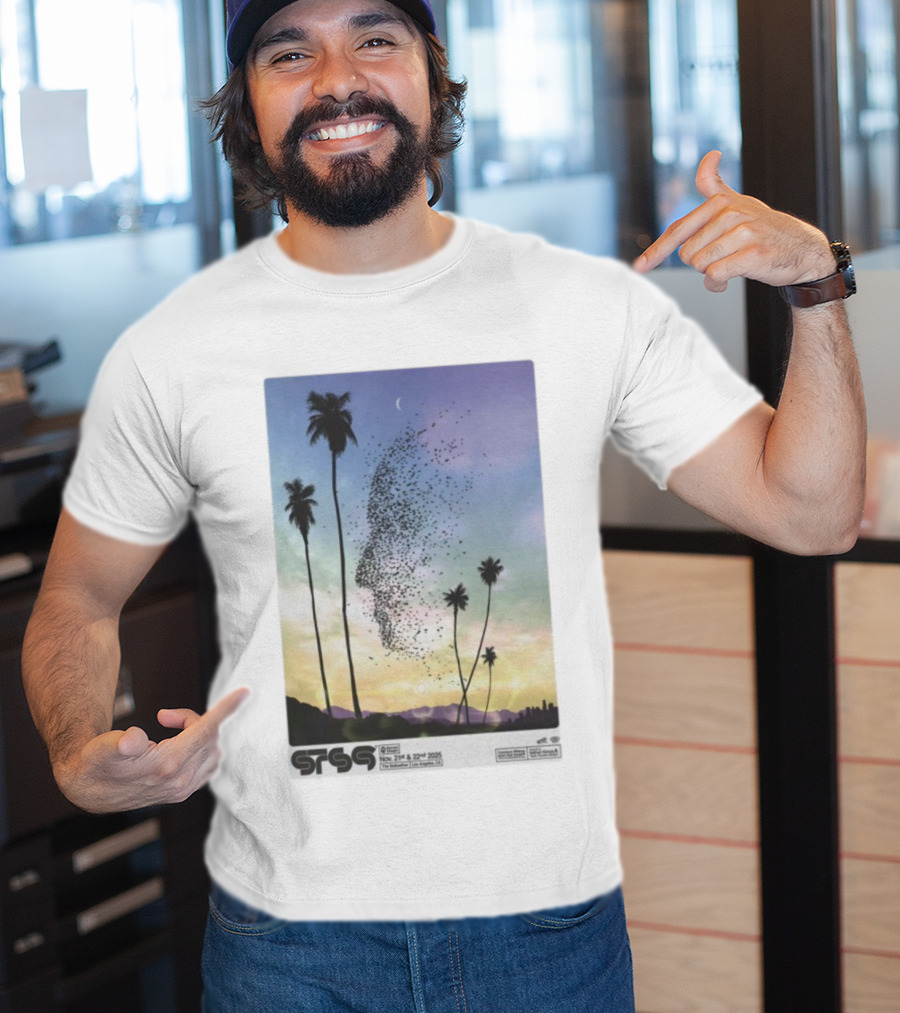 STS9 Nov 21 22 2025 The Bellwether Los Angeles CA Palm Trees And Birds Sky Scene T-Shirt