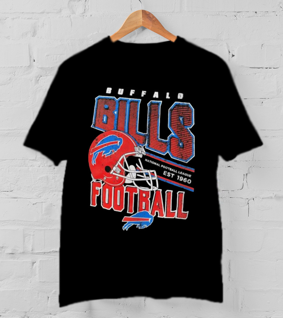 Buffalo Bills Follow The Leader 1960 National Football League Football Helmet T-Shirt
