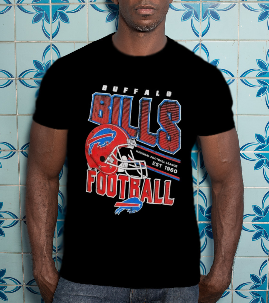 Buffalo Bills Follow The Leader 1960 National Football League Football Helmet T-Shirt