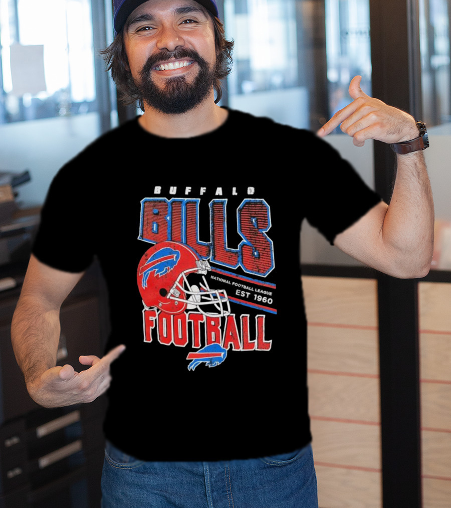 Buffalo Bills Follow The Leader 1960 National Football League Football Helmet T-Shirt