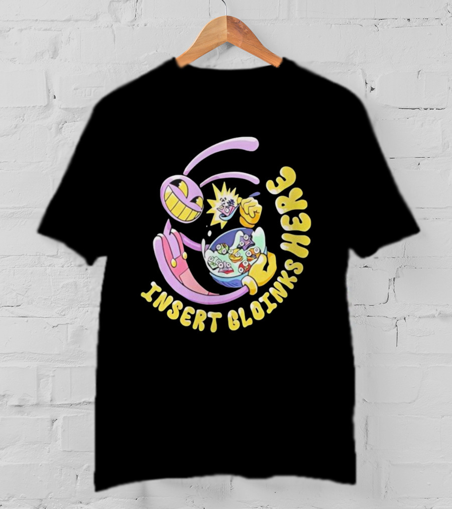 Insert Gloinks Here Cartoon Character Jax Circus Vibrant Colors Fun Design T-Shirt