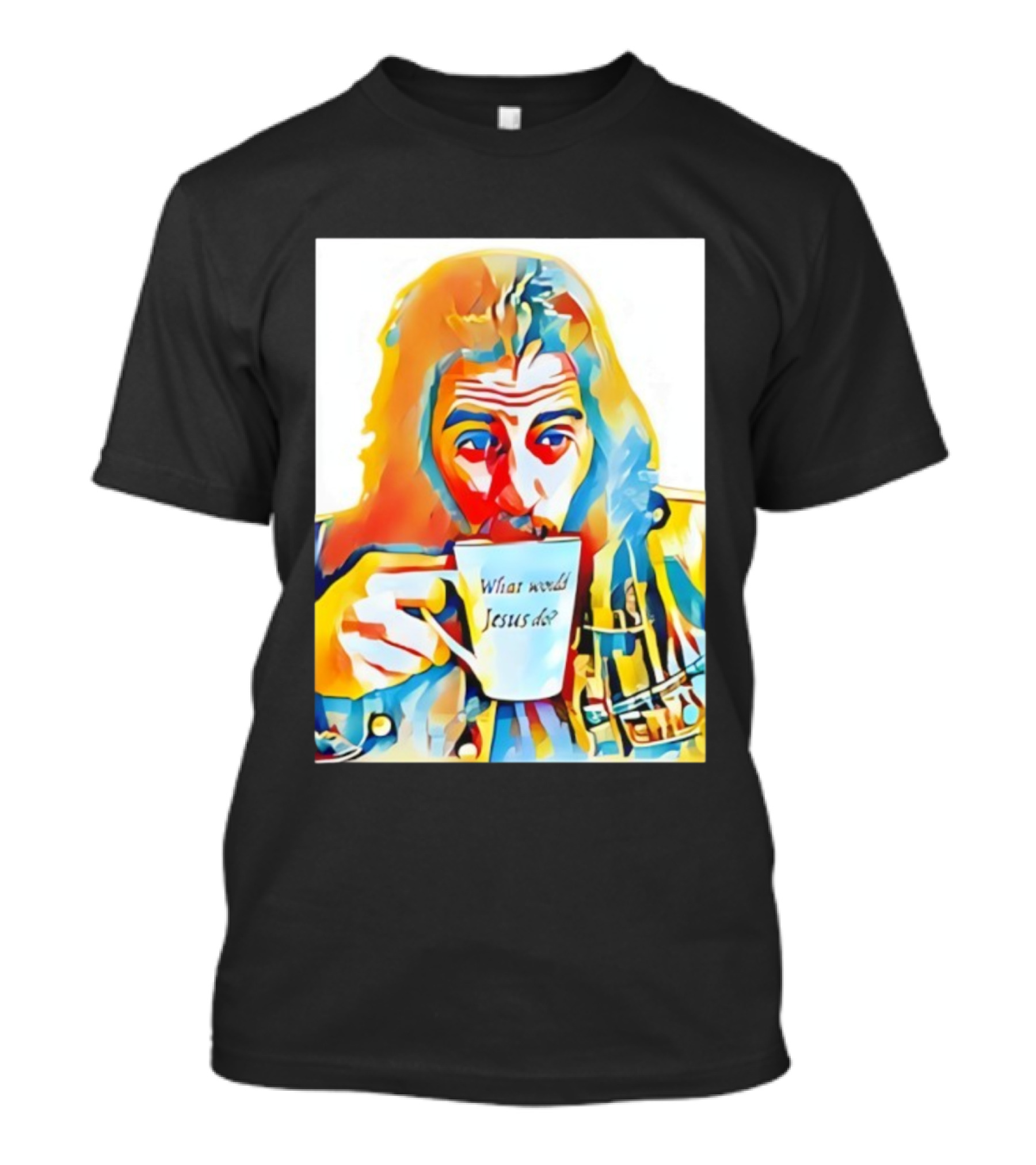 Jonathan Roumie What Would Jesus Do Wwjd Colorfully Illustrated T-Shirt