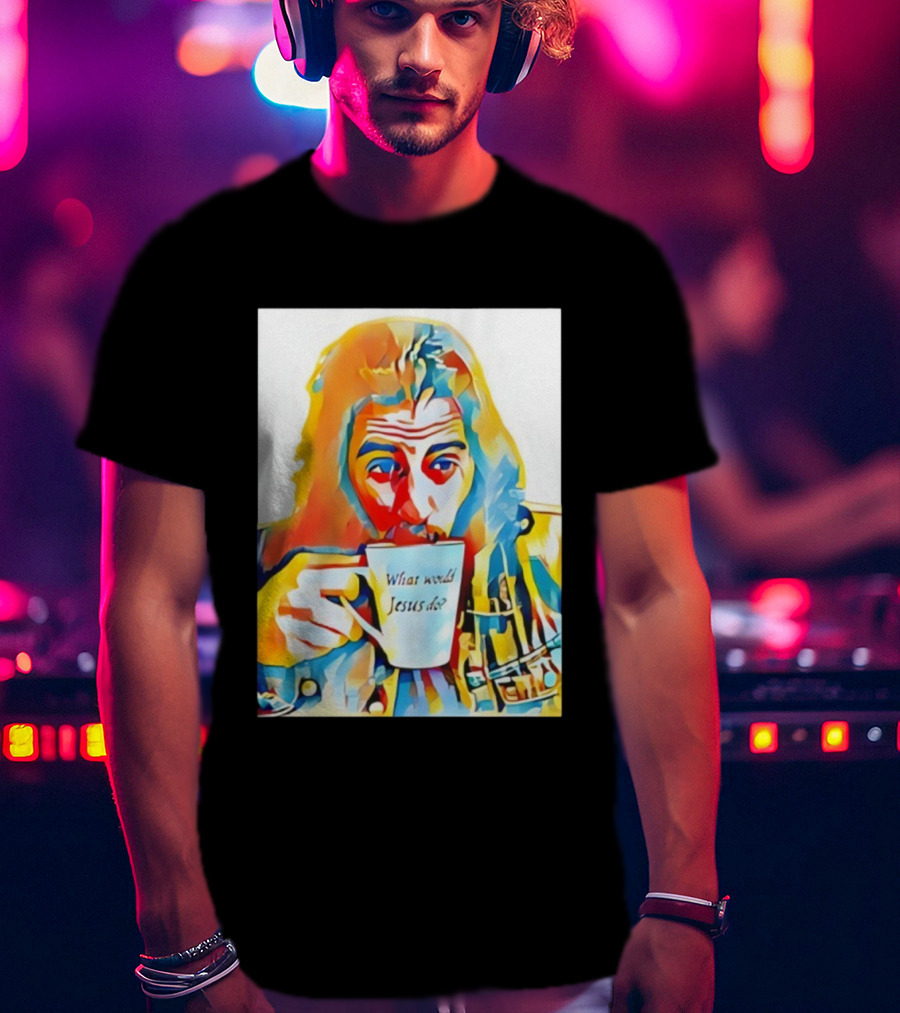 Jonathan Roumie What Would Jesus Do Wwjd Colorfully Illustrated T-Shirt