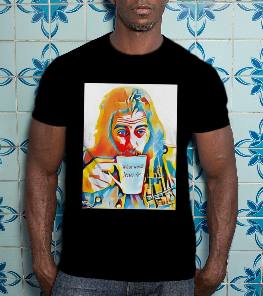 Jonathan Roumie What Would Jesus Do Wwjd Colorfully Illustrated T-Shirt