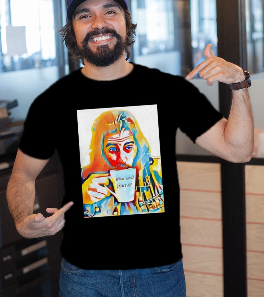 Jonathan Roumie What Would Jesus Do Wwjd Colorfully Illustrated T-Shirt