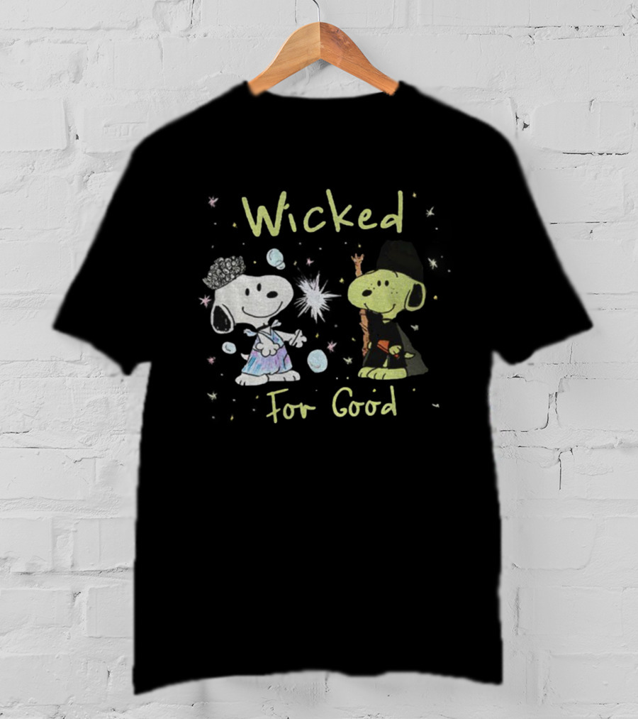 Snoopy Wicked Wicked For Good Peanuts Halloween Costume Theme T-Shirt