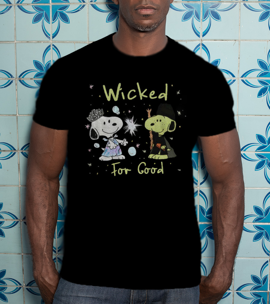Snoopy Wicked Wicked For Good Peanuts Halloween Costume Theme T-Shirt