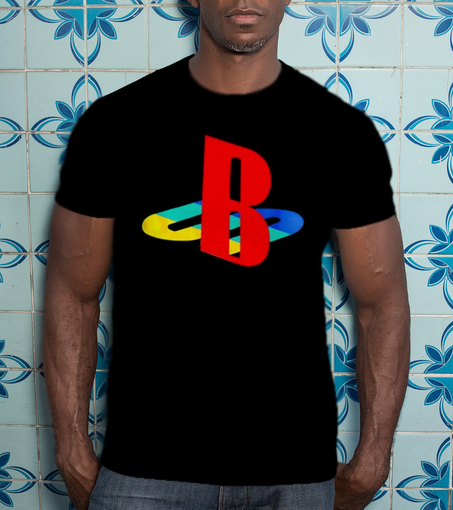 The StepBros 3 Deluxe Edition PlayStation Inspired B Logo T-Shirt