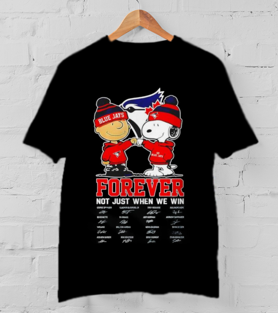 Toronto Blue Jays Forever Peanuts Charlie Brown Snoopy Baseball Fandom T-Shirt