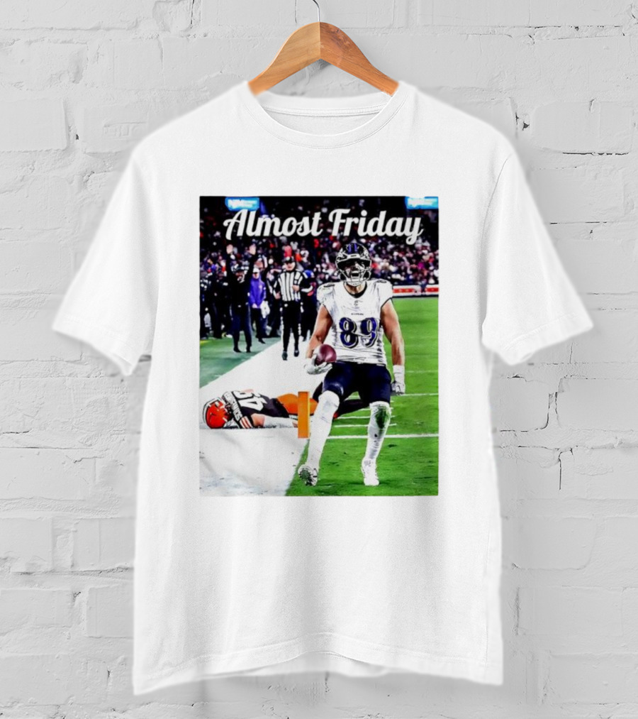 Almost Friday Mark Andrews Touchdown Celebration Ravens 89 T-Shirt