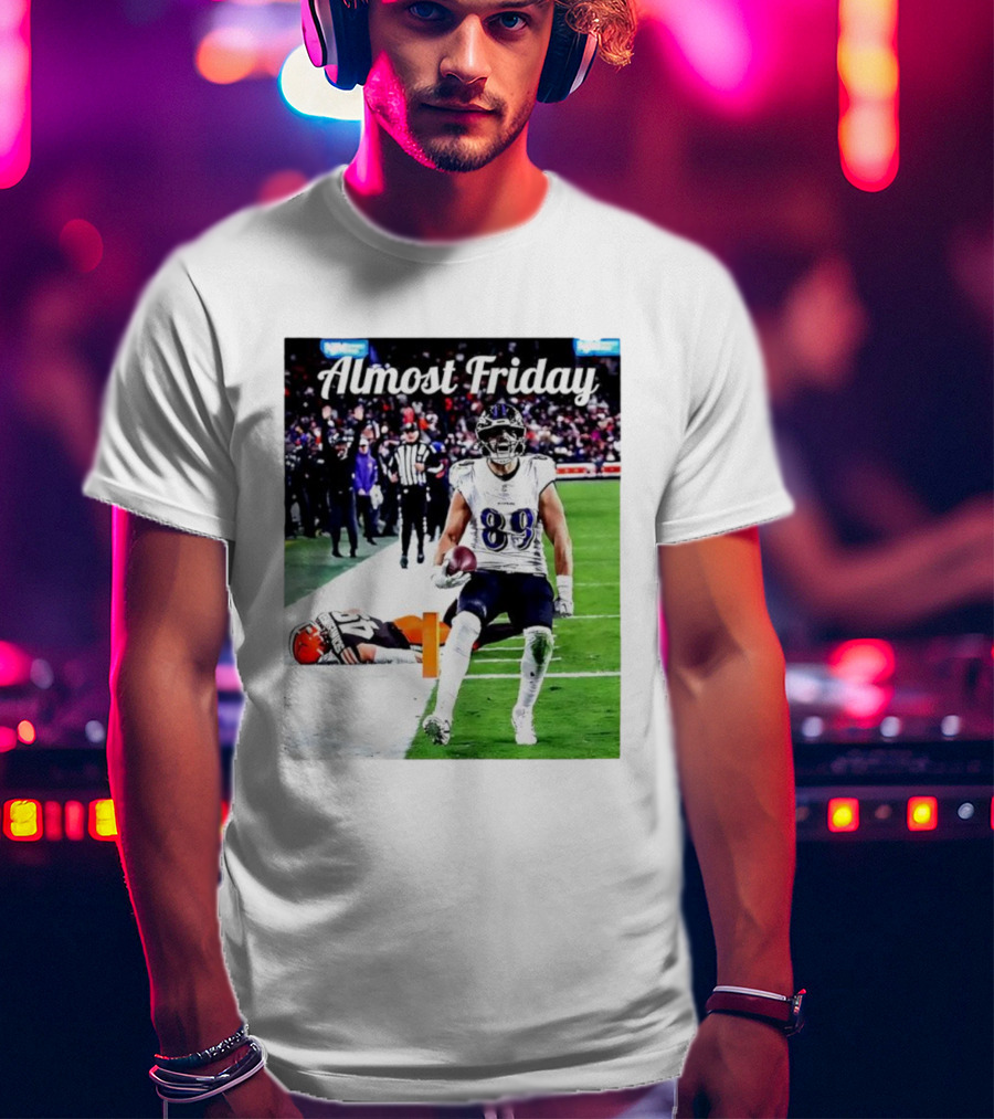Almost Friday Mark Andrews Touchdown Celebration Ravens 89 T-Shirt