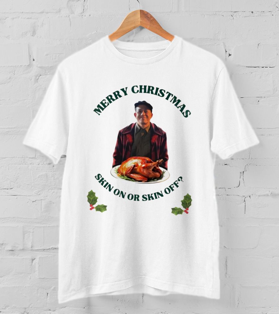 Merry Christmas Skin On Or Skin Off Ed Gein T-Shirt